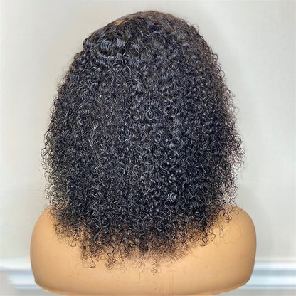 Kinky Curly Short Bob Lace Front Human Hair Wig CJ Dropshipping