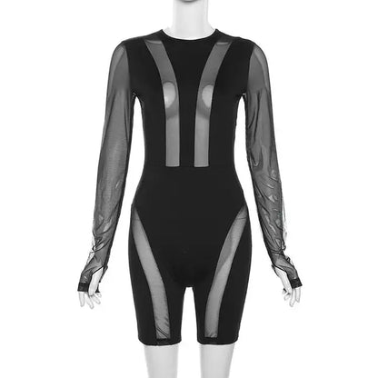 Mesh See Through One Piece Bodycon eprolo