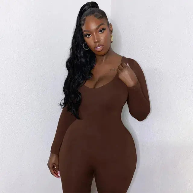 Hugcitar Long SleeveBodycon Jumpsuit eprolo