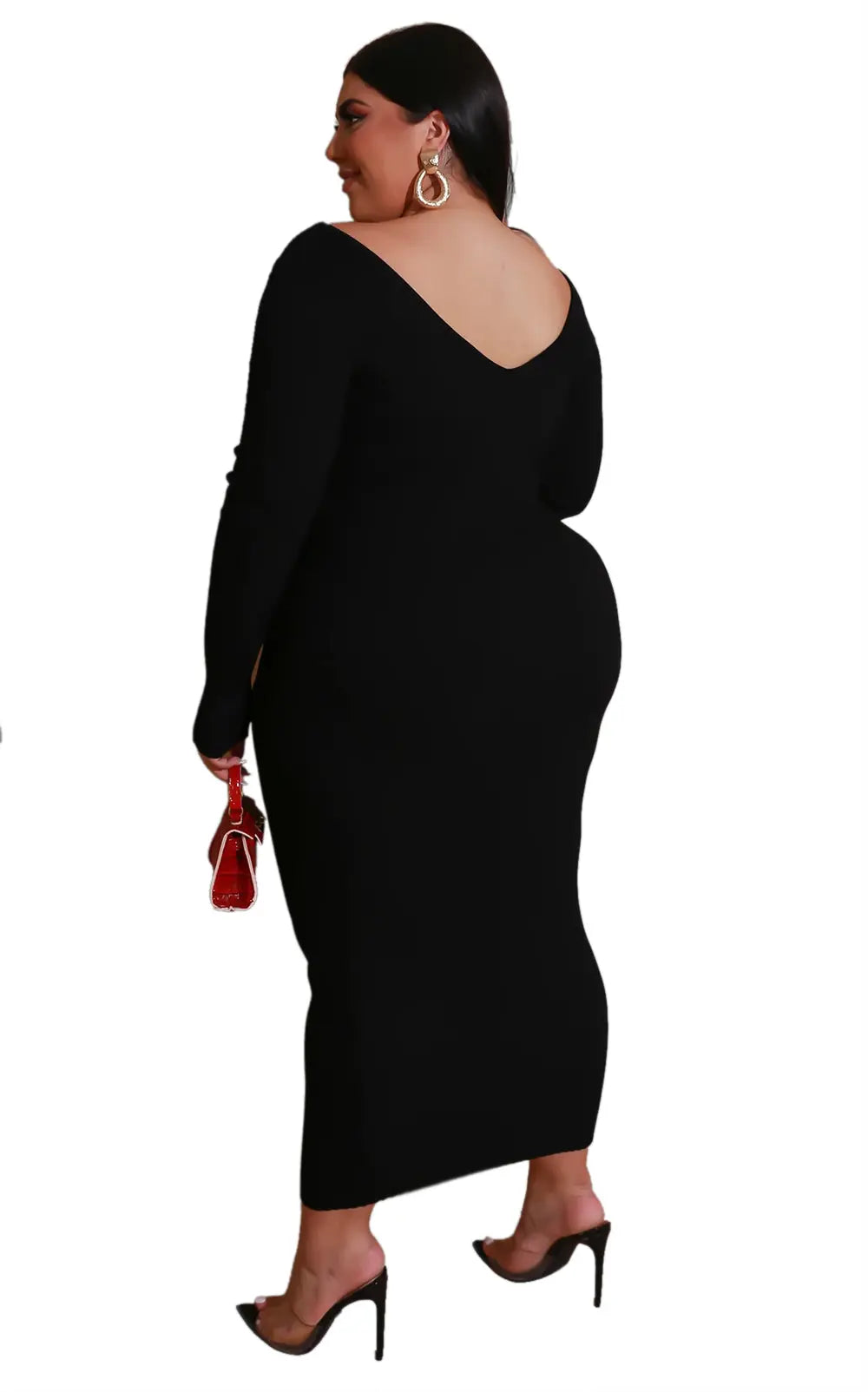 Plus size V-neck dress CJ Dropshipping