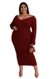 Plus size V-neck dress CJ Dropshipping