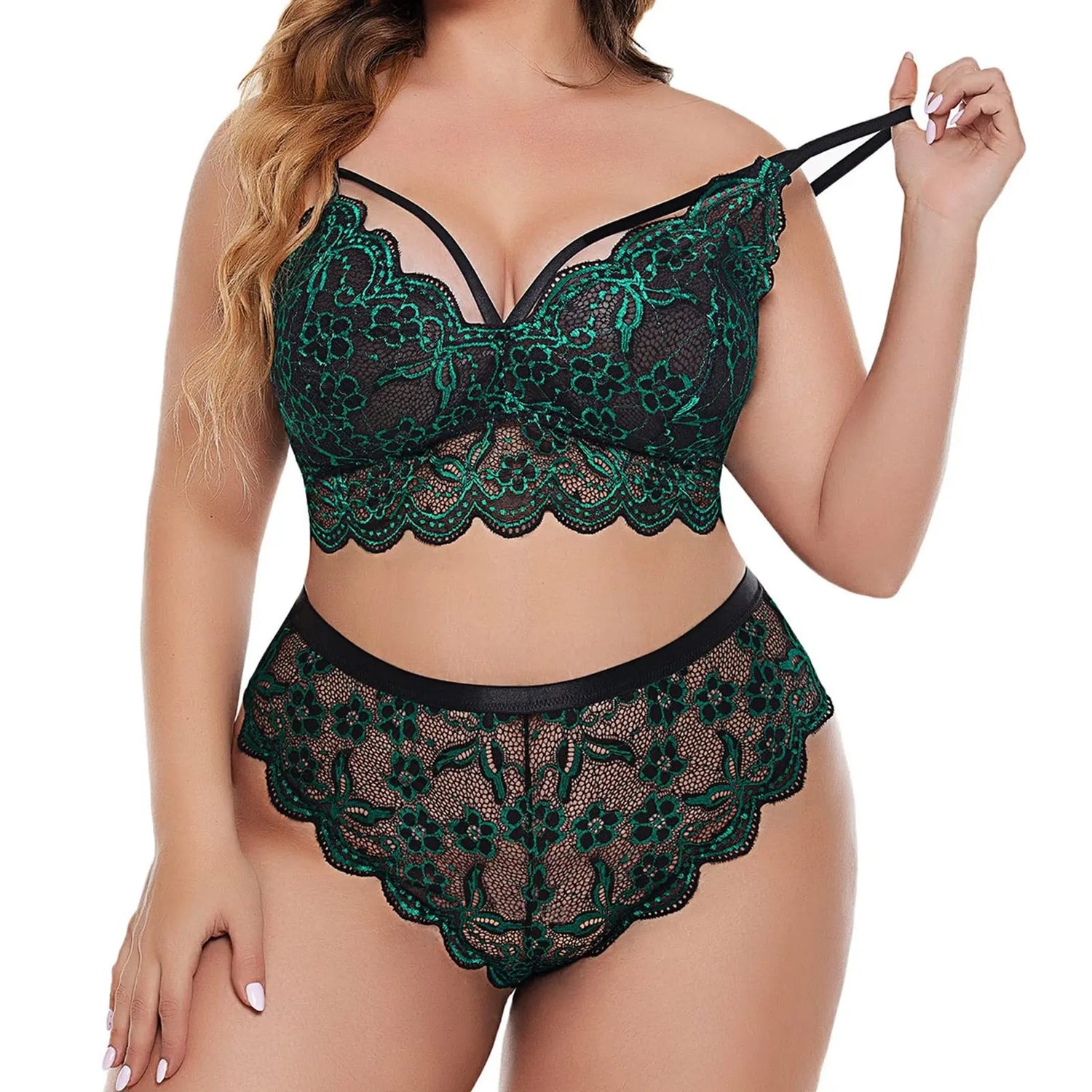 Plus Size Floral Lingerie Angelassensations